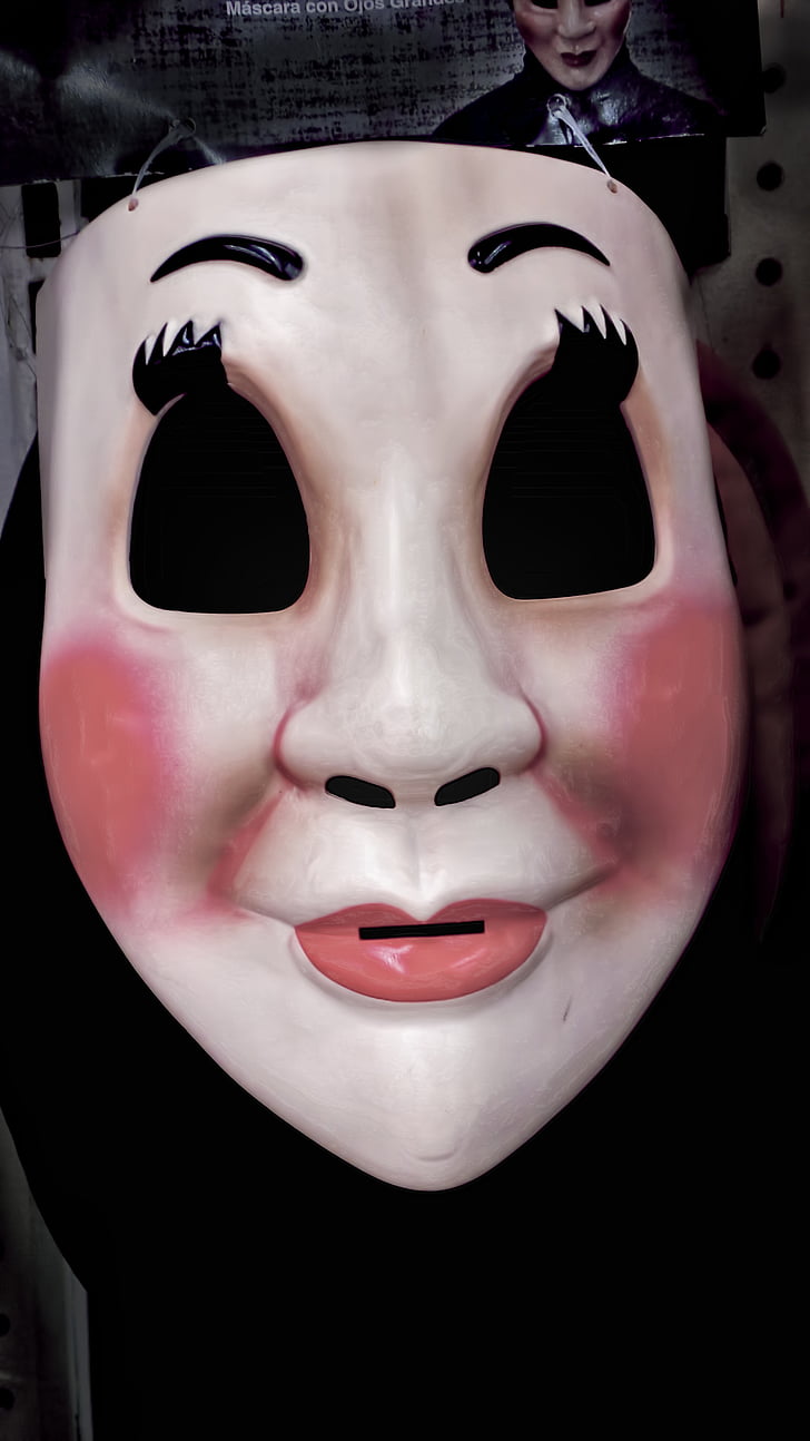 Halloween, masken, kostym, ansikte, Halloweenkostym, rädsla, maskerad Mask