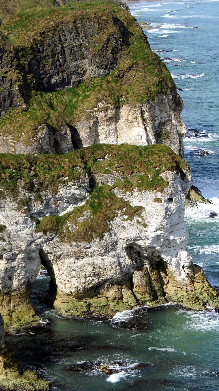 cliff, northern ireland, nature