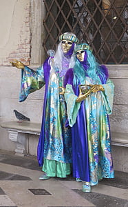 Venecija, kaukės, Karnavalas, Italija, kostiumas, Venezia, paslaptis
