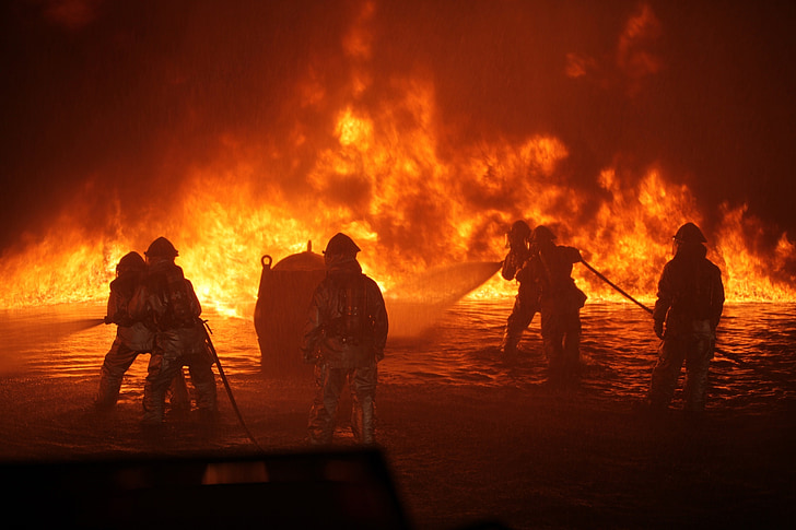 nhân viên cứu hỏa, đào tạo, sống, chữa cháy, kiểm soát, bảo vệ, nguy hiểm