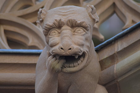 gargoyle, cathedral, strasbourg, religious monuments, france, church, alsace