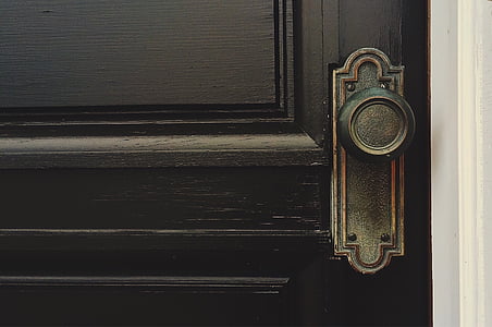 ovi, nuppi, Vintage, Antique, House, puu - materiaali, lukko
