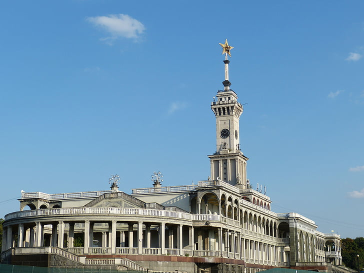 Moszkva, Oroszország, tőke, építészet, torony, szovjet, Star