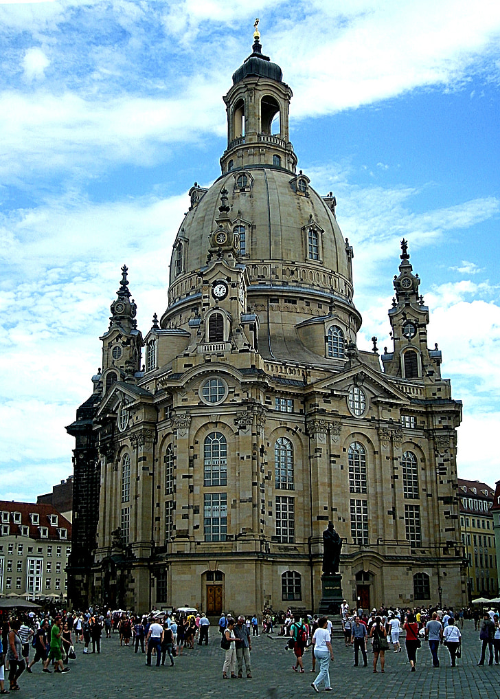 Frauenkirche, punto di riferimento, Dresda, Sassonia