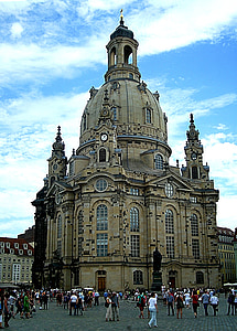 Frauenkirche, Simgesel Yapı, Dresden, Saksonya