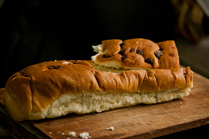 ψωμί, καρβέλι, κομμένα, αρτοποιείο, τροφίμων, καφέ