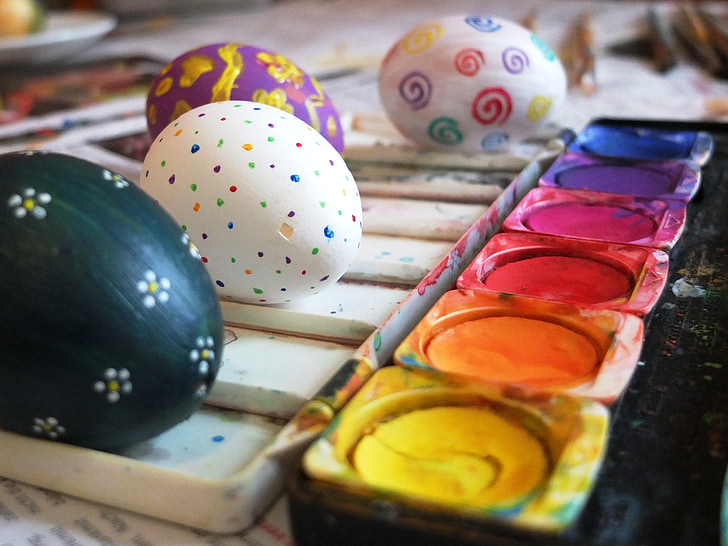 trứng Phục sinh, màu sắc, Sơn, quả trứng, sáng tạo, Lễ phục sinh, đầy màu sắc