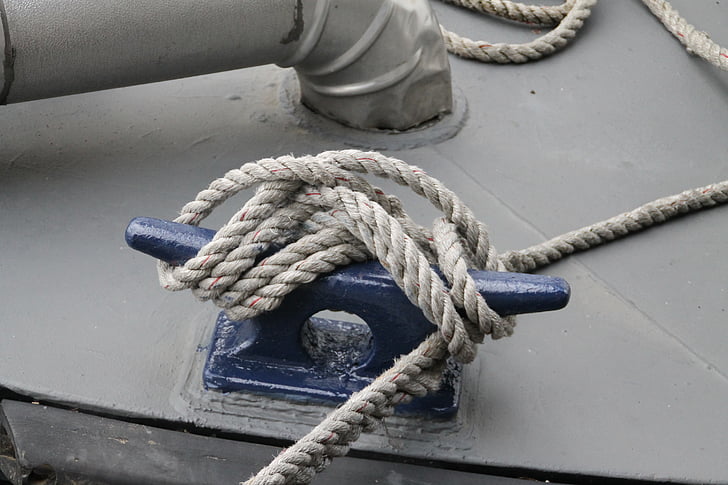 barco, corda, Anchor, nave, mar, náutico, gravata