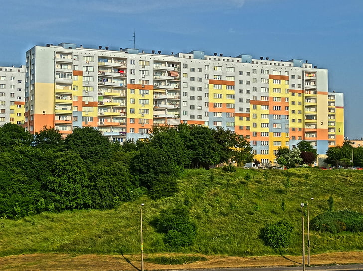 wyzyny, Bydgoszcz, ēka, daudzdzīvokļu mājas, condominium, dzīvojamo, pilsētas