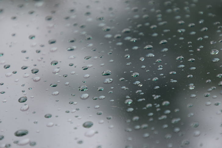 droppar, regn, Matt, fönstret, hösten
