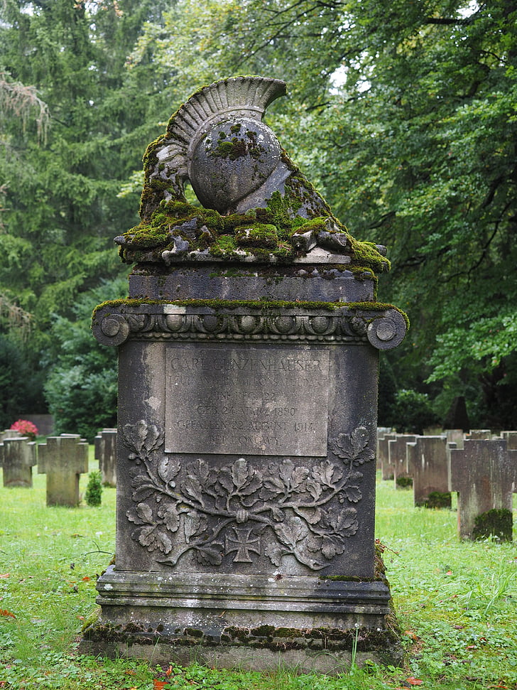 tombstone, cenotaph, forest cemetery stuttgart, cemetery, woodland cemetery, graves, soldiers graves