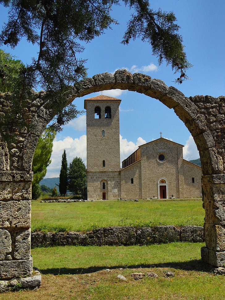 san vincenzo al volturno, church, molise, abbey, middle ages, italy