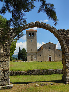 San vincenzo al volturno, Gereja, Molise, Abbey, abad pertengahan, Italia