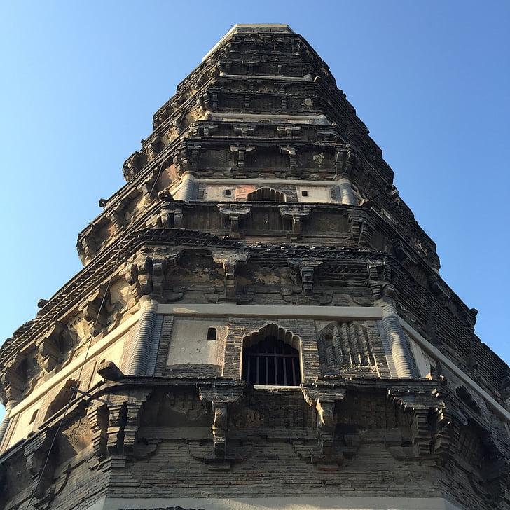pagoda, tower, building, ancient, monuments, monastery, suzhou