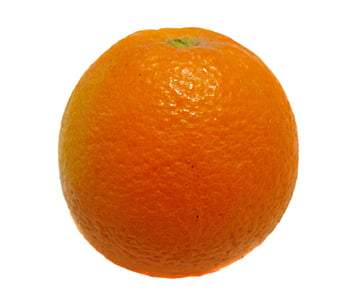 Orange, izolované, biele pozadie