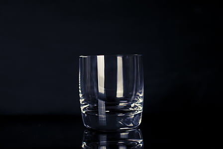 glass, empty, drink, transparent, table, glassware, modern