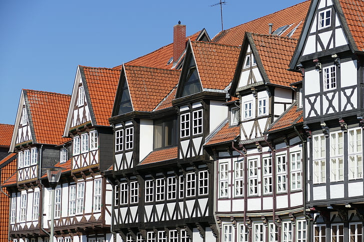 Wolfenbüttel, Spodnja Saška, mesto, staro mestno jedro, zgodovinsko, bowever, Krovište