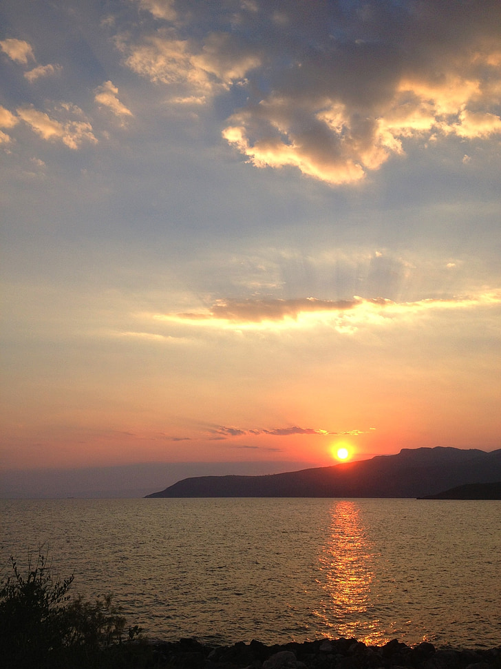 слънце, Гърция, Мани, море, вода, лято, пейзаж