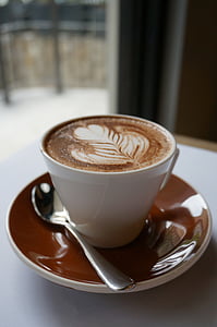 kohvi, latte art, tass kohvi, cappuccino