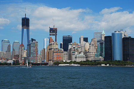 new york, Världshandel centrerar, Manhattan, skyskrapor, arkitektur, NYC