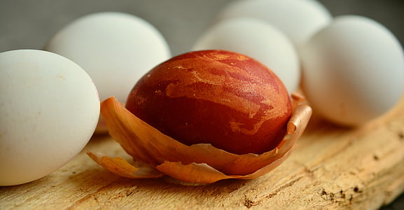 vajcia, Veľkonočné vajíčko, cibuľa skiny, farbenie veľkonočných vajec, farby prírody, veľkonočné vajíčka, Farba