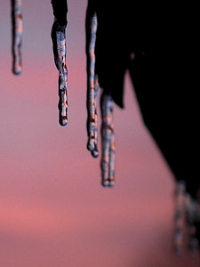 Ice, jääpuikko, Sunset, Violet, taivas, jäädytetty, talvi