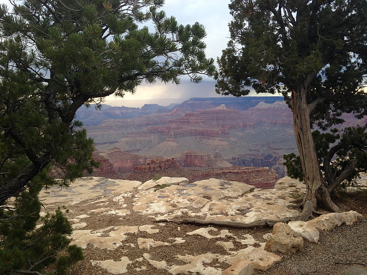 grand canyon, clouds, mountain, landscape, view