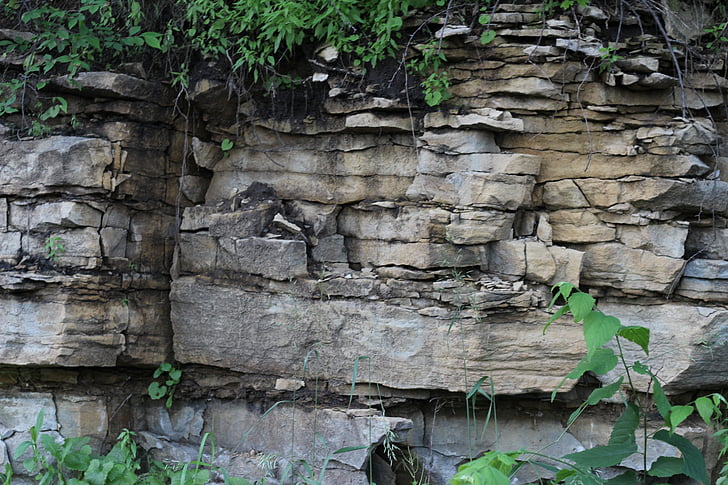 sedimentering, stein, steiner, geologi, sediment, natur, Rock