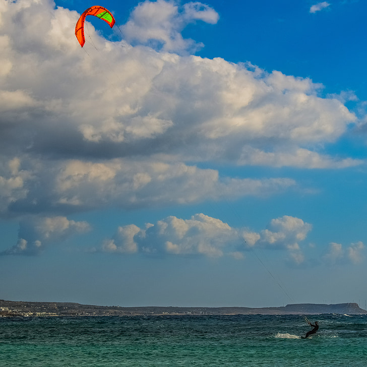 Kitesurfing, sport, surfing, Extreme, sjøen, vind, kite boarding