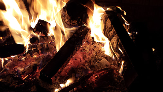 fire, flame, campfire, wood, brand, wood fire, planer