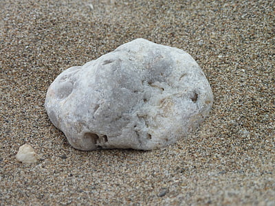 pedra, sorra, platja, Prat, Llobregat, Catalunya, Catalunya