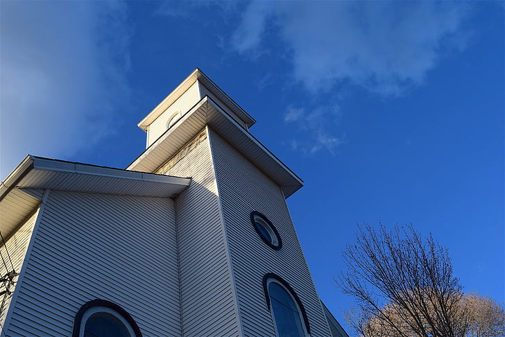 bažnyčia, Saulėlydis, šviesos, dangus, mėlyna, Architektūra, pastatas