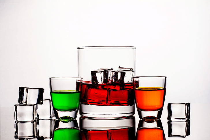 sklo, kvapalina, nápoj, za studena, nápoj, červená, osvieženie