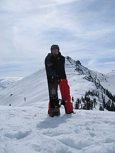 canto de sêmola kar, Wagrain, snowboard, praticantes de snowboard, Inverno, snowboard, montanha