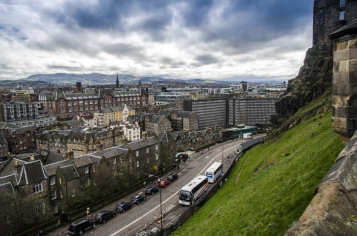 hoteli Himmel, Edinburgh, Cloud, daždivé, Počasie, Škótsko