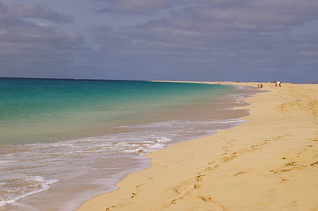 Beach, Cabo verde, turist, märts