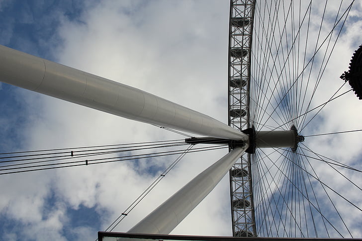 London eye, látványosságok, alacsony, szög, kilátás, Landmark, London, utazás, Anglia
