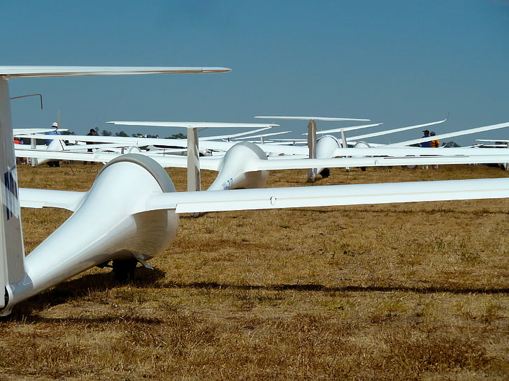gliders, competition, racing, lineup, sailplanes, tarmac
