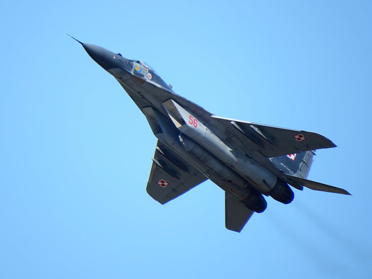 MiG 29, punctul de sprijin, MiG-29, Poloneză, luptător, avion, Airforce