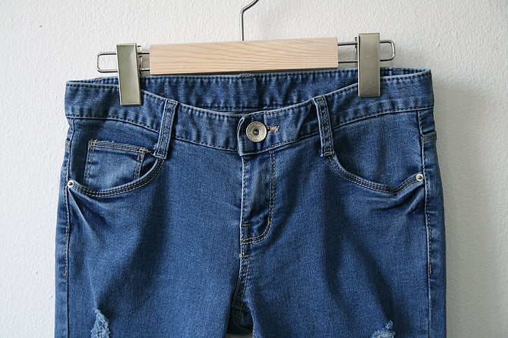 Jeans, detail, gebonden