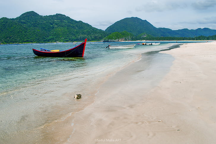 Beach, béke, csónak, Acehben, lampuek, Ázsia