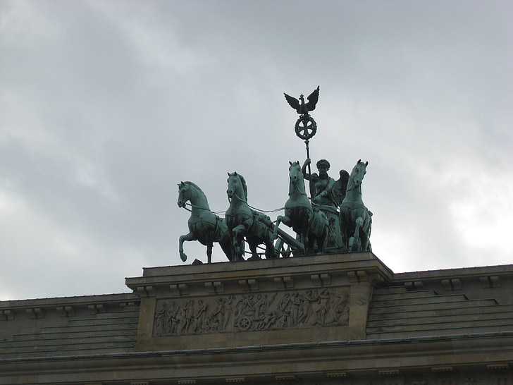 Brandenburg, tujuan, Berlin, Landmark, arsitektur, bangunan, Kota