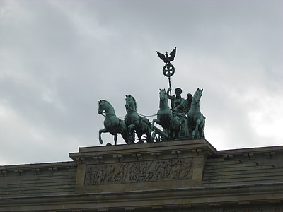 Brandenburg, mål, Berlin, vartegn, arkitektur, bygning, City