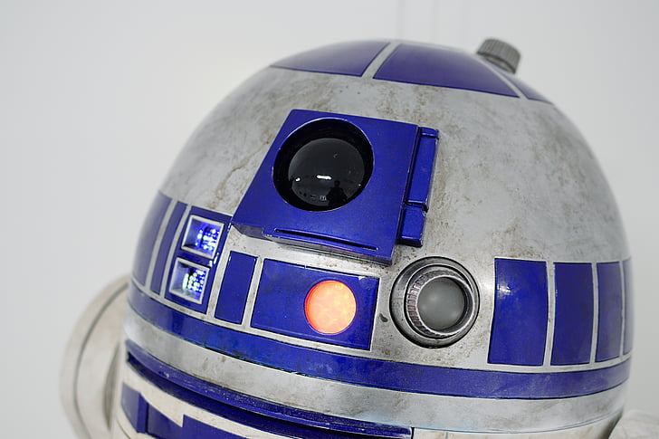 star wars, movies, log support, r2d2, no people, white background, close-up
