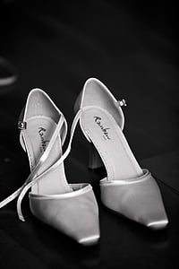 melns un balts, klasika, elegants, modes, pēda, apavi, šarms
