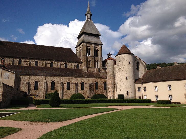 Chambon, village, France, médiévale, paysage, Église, architecture