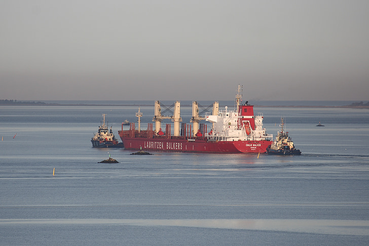odense fjord, ship, bulk carrier, tug, maritim, navigation, shipping