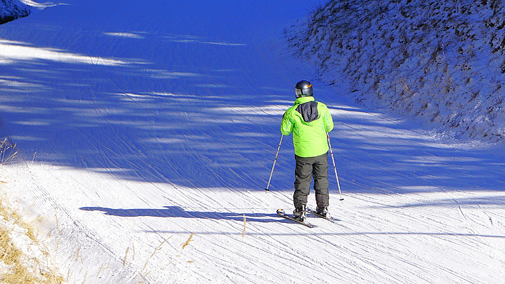 Ski, skiløper, vintersport, snø, Ski, spor