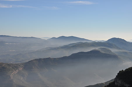 мъгла, планински, пейзаж, природата, Монтес, небе, Испания