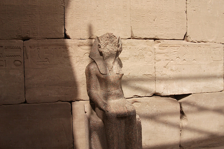 Egypti, patsas, rintakuva, temppeli monimutkainen, muistomerkki, jumaluus, vanha